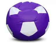 Fotele i pufy dla dzieci - Pufa piłka XXXL worek fioletowo-biała - miniaturka - grafika 1