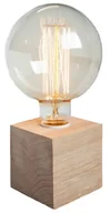Lampy stojące - Drewniana lampka stołowa z odkrytą żarówką - S229 T6-P08 - miniaturka - grafika 1