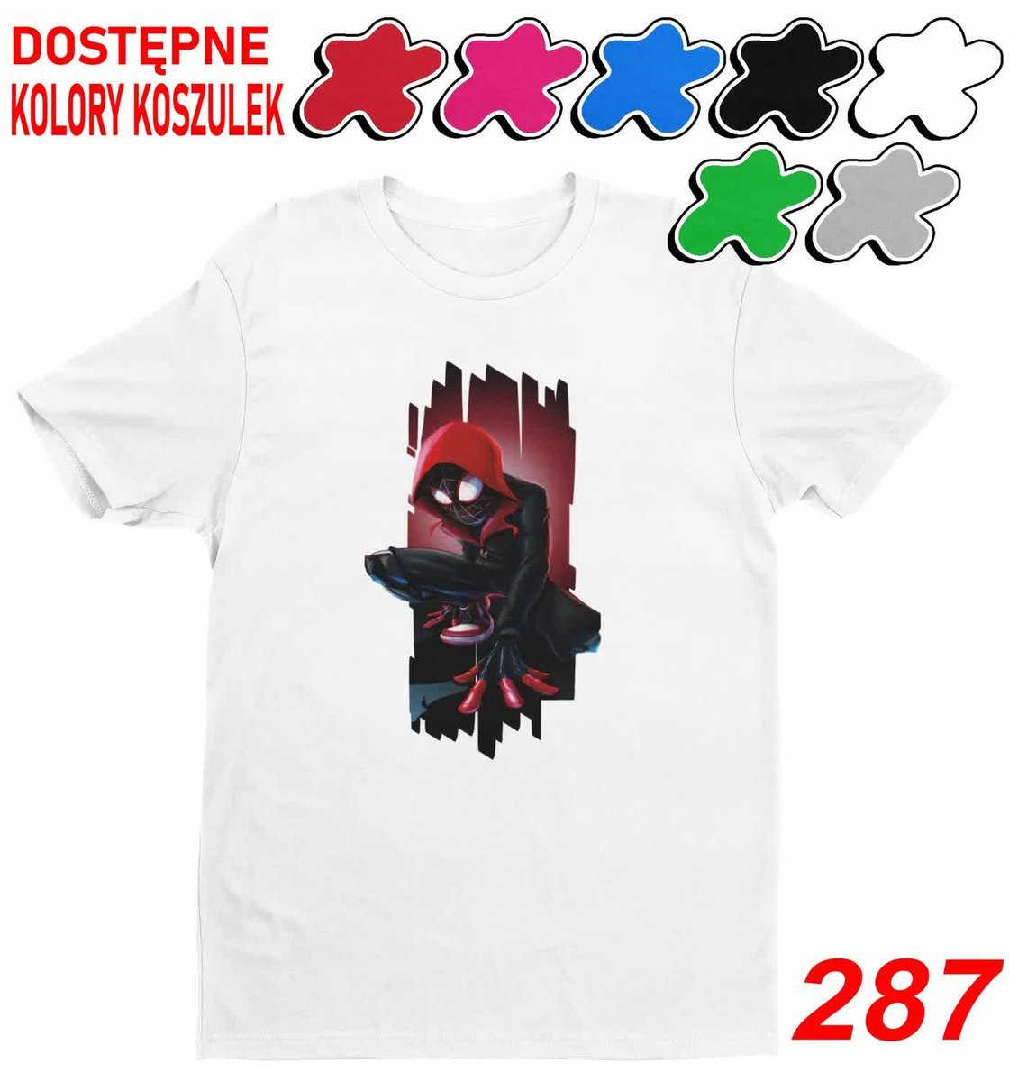 Dziecięca Koszulka Z Nadrukiem Wybór Anengers Marvel Spiderman -L146-152