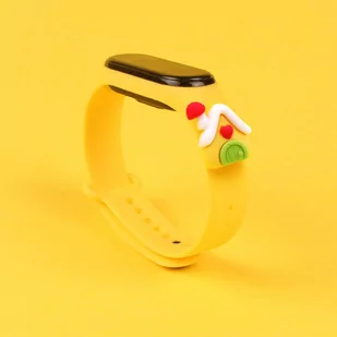 Strap Xmas opaska do Xiaomi Mi Band 4 / Mi Band 3 świąteczny silikonowy pasek bransoletka żółty (domek) - Etui i futerały do telefonów - miniaturka - grafika 2