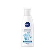 Mleczka do demakijażu - NIVEA NIVEA Delikatne mleczko oczyszczające do każdego rodzaju skóry (200 ml), środek do usuwania makijażu dokładnie oczyszcza, łagodne czyszczenie twarzy usuwa makijaż i wodoodporny tusz do rzęs - miniaturka - grafika 1