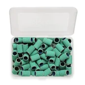 Pozostałe akcesoria kosmetyczne - Aba Group Nakładki Na Frezy Walec Gradacja 150 (100 Sztuk) - Turkusowe - miniaturka - grafika 1