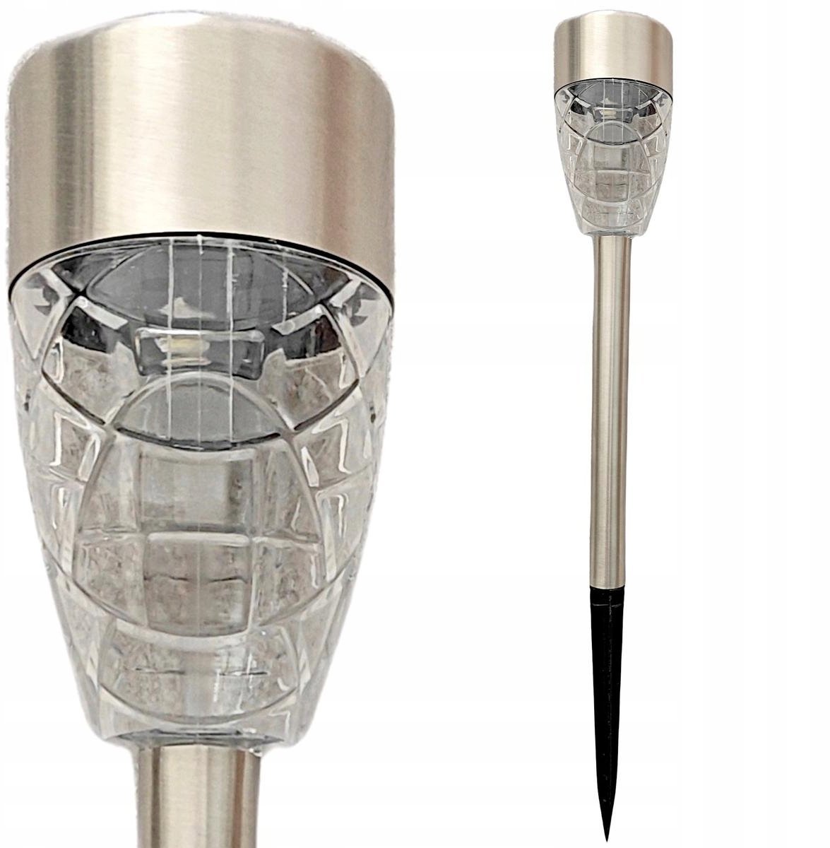 SASKA GARDEN LAMPA SOLARNA 5,5X39,5CM PRYZMAT INOX