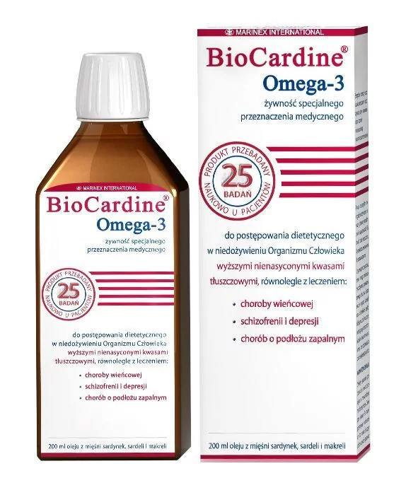 Marinex International BioCardine Omega-3, płyn 200 ml 3724171 - Ceny i  opinie na Skapiec.pl