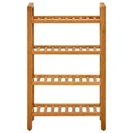 Szafki na buty - vidaXL Stojak na buty z 4 półkami, 50x27x80 cm, lite drewno dębowe - miniaturka - grafika 1