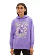 Bluzy damskie - TOM TAILOR Denim Bluza damska, 32255 - fioletowy, S - miniaturka - grafika 1