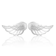 Kolczyki - Kolczyki skrzydła sztyft srebrne - miniaturka - grafika 1