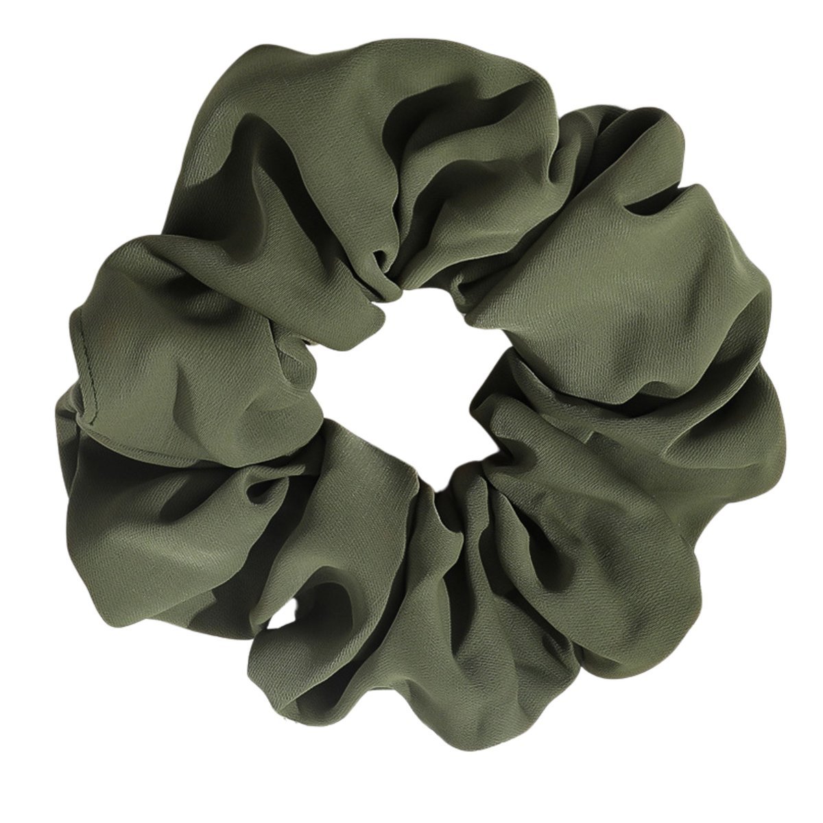 Gumka do Włosów Khaki Duża Frotka Scrunchie Jedwab Bezpieczna i Wygodna