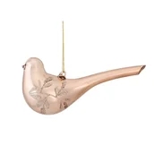 Bombki - Bombka szklana PTASZEK z gałązką 15 cm VILLA ITALIA - miniaturka - grafika 1