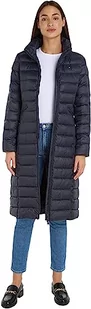 Tommy Hilfiger Damskie płaszcze z wyściełanymi paskami Global Stripe Maxi, pustynne niebo, XS - Płaszcze damskie - miniaturka - grafika 1