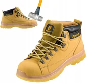 Obuwie robocze - Buty robocze męskie Trzewiki Sportowe Jasna Skóra z Noskiem BHP URGENT 47 - miniaturka - grafika 1