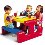 Stoliki dla dzieci - LITTLE TIKES KOLOROWY STOLIK PIKNIKOWY DLA DZIECI 4 OS. - miniaturka - grafika 1