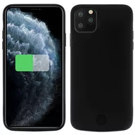 Etui i futerały do telefonów - Sztywne etui 2 w 1 z wbudowaną baterią 6000 mAh do iPhone'a 11 Pro Max, czarne - miniaturka - grafika 1