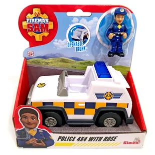Simba 109252508038 Strażak Sam Jeep policyjny 4x4 mini 109252508038 - Samochody i pojazdy dla dzieci - miniaturka - grafika 1