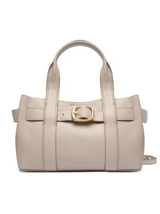 Calvin Klein Torebka Buckle Mini Tote With Strap LV04F3295G Beżowy - Torebki damskie - miniaturka - grafika 1