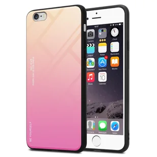 Pokrowiec Do Apple iPhone 6 / 6S Etui w ŻÓŁTO - RÓŻOWY TPU Obudowa Case Cover Plecki Ochronny Cadorabo - Etui i futerały do telefonów - miniaturka - grafika 1