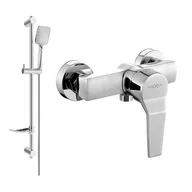 Baterie umywalkowe - Mexen Caro DF62 bateria prysznicowa z zestawem prysznicowym, chrom - miniaturka - grafika 1