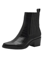 Moda i Uroda OUTLET - Tamaris Damskie buty Chelsea 1-25310-43, Black Croco, 37 EU, Czarny, krokodyl, 37 EU - miniaturka - grafika 1