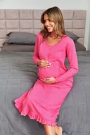 Piżamy ciążowe - Długa koszula nocna z długim rękawem - miniaturka - grafika 1