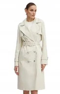 Płaszcze damskie - GUESS KLASYCZNY BEŻOWY PŁASZCZ TRENCZ Z PASKIEM L GMA - miniaturka - grafika 1