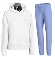 Spodnie sportowe damskie - 4F OCIEPLANY DAMSKI DRES BAWEĹNA KOMPLET BLUZA SPODNIE / rozm XS - miniaturka - grafika 1