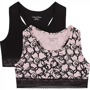 calvin klein Biustonosz dziewczęcy z koronką, Floralgraffitipinkaop/Pvhblack, 8 lat - Biustonosze - miniaturka - grafika 1