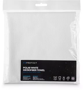 FX Protect Polar White Microfiber Towel  delikatna mikrofibra bez obszycia, 40x40cm, 320gsm - Akcesoria do mycia samochodu - miniaturka - grafika 1
