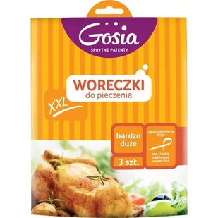 Gosia Politan Woreczki do pieczenia XXL, 3 szt. - Folia, papier śniadaniowy, serwetki - miniaturka - grafika 1