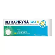 Przeziębienie i grypa - Ultrapiryna Fast C 500 mg + 250 mg 10 Tabletek Musujących - miniaturka - grafika 1