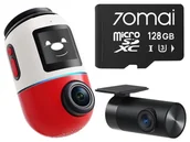 Wideorejestratory - 70mai Omni X800 4K set Czerwona + karta 70mai SD 128GB - miniaturka - grafika 1