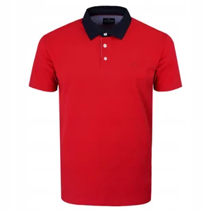 POLO Koszulka Męska CZERWONA Bawełniana ALT Elegancka 3XL Pako Jeans - Koszulki męskie POLO Koszulka Męska CZERWONA Bawełniana ALT Elegancka 3XL Pako Jeans - Koszulki męskie - miniaturka - grafika 1