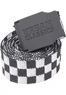 Paski - Urban Classics UC Canvas Belt Checkerboard 150 cm Unisex pasek czarny/biały Basics, Wielokolorowa (Checkerboard 00826), 150 - miniaturka - grafika 1
