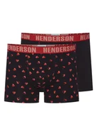 Majtki męskie - Bokserki Spot Henderson 2-pak czarny, czerwony 2XL - miniaturka - grafika 1