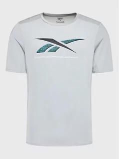 Koszulki sportowe męskie - Koszulka techniczna Activchill Athlete HI0488 Szary Regular Fit - Reebok - grafika 1