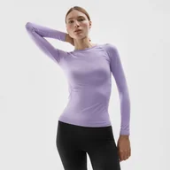 Koszulki sportowe damskie - Damski longsleeve termoaktywny 4F 4FRAW23USEAF132-20S - fioletowy - miniaturka - grafika 1