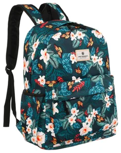 PETERSON plecak damski miejski szkolny sportowy pojemny na laptopa print - Plecaki szkolne i tornistry PETERSON plecak damski miejski szkolny sportowy pojemny na laptopa print - Plecaki szkolne i tornistry - miniaturka - grafika 1