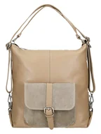 Torebki damskie - Wojas Skórzana torebka w kolorze beżowym - 35 x 35 x 11 cm - miniaturka - grafika 1