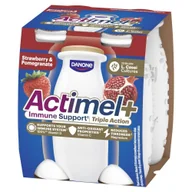 Kefiry, jogurty, maślanki - Actimel Napój jogurtowy o smaku truskawka-granat 400 g (4 x 100 g) - miniaturka - grafika 1