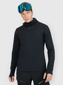 Bielizna sportowa męska - 4F Bielizna termiczna z kapturem ocieplana (góra) męska - czarna XXL - miniaturka - grafika 1