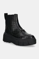 Botki damskie - Sorel botki skórzane CARIBOU X BOOT CHELSEA W damskie kolor czarny na platformie 2048441012 - miniaturka - grafika 1