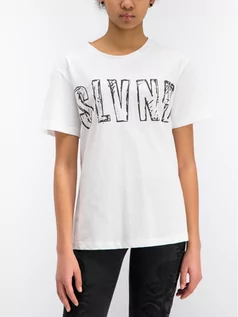 Koszulki i topy damskie - Silvian Heach T-Shirt Raselma CVP19050TS Biały Regular Fit - grafika 1