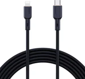 Kable USB - Kabel USB Aukey Kabel USB-C do Lightning Aukey CB-SCL1, 27W, 1m (czarny) - miniaturka - grafika 1