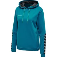 Bluzy damskie - Hummel Hummel HmlAuthentic Poly Hoodie damska bluza z kapturem niebieski Celestial L 204932-8745-L - miniaturka - grafika 1