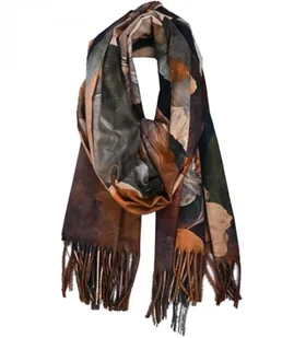 Szal szalik Chusta frędzle ciepły kwiaty miękki gładki 180x70 cm - Apaszki i szaliki damskie - miniaturka - grafika 1