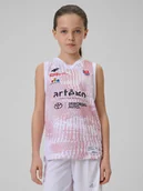 Koszulki dla chłopców - 4F Koszulka meczowa replika domowa z sezonu 2025/26 dziecięca 4F x KS Basket 25 Bydgoszcz - biała 98/104 - miniaturka - grafika 1