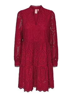 YAS Damska sukienka Yasholi Ls Dress S. Noos, czerwony (Jester Red), L - Sukienki - miniaturka - grafika 1