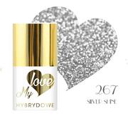 Lakiery hybrydowe - Lakier Hybrydowy Mylove UV/Led 267 Shine Silver - miniaturka - grafika 1