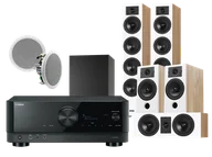 Kino domowe - Yamaha RX-V6A (czarny) + Diva 6 + 3 + 7 (dąb) + RD 260 (biały) + Basso 880 (czarny) - miniaturka - grafika 1