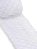 Rajstopy - Rajstopy dziewczęce żakardowe z bawełny organicznej białe 92-98 - miniaturka - grafika 1