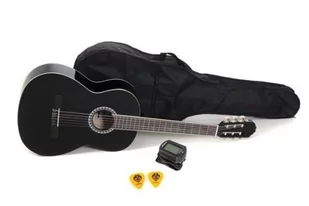 Gewa PURE PURE Gitara koncertowa zestaw podstawowy 4/4 czarny, w zestawie torba, tuner z klipsem i 2 kostkami PS510186 - Gitary klasyczne - miniaturka - grafika 1